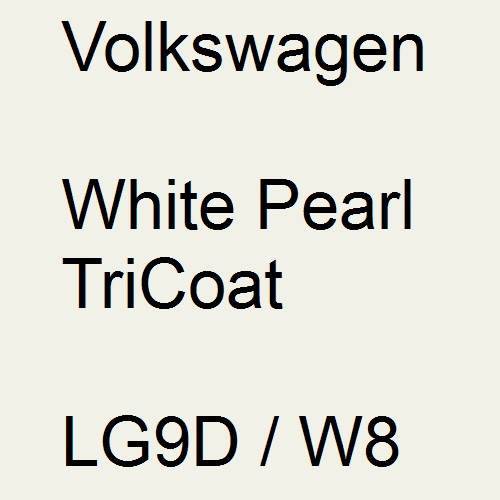 Volkswagen, White Pearl TriCoat, LG9D / W8.